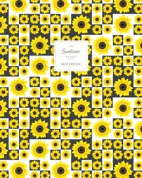 Sunflower Notebook - Ruled Pages - 8x10 Taccuino - Large (Grey)