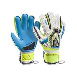 Ho Soccer One Flat keeperhandschoenen, uniseks, volwassenen 43 wit/blauw/groen (lime)