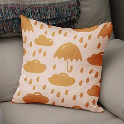Bonamaison Decorative Cushion Cover, Polycotton, Orange, Standard