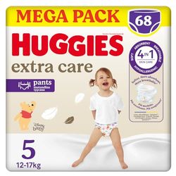 Huggies Extra Care Pannolino Mutandina Taglia 5 (12-17 Kg), Confezione da 68 Pannolini