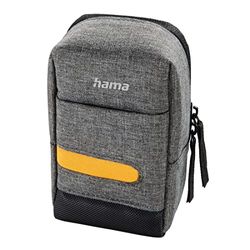 Hama "Terra Camera Bag Made from Recycled Polyester (Small Photo Bag for Compact Cameras 7.5 x 4.5 x 13 cm, Strap for Hanging and Belt Loop for Daying as a Bum Bag or Belt Bag) Grey