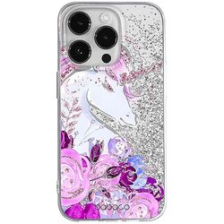 ERT GROUP mobiltelefonfodral för Apple Iphone 14 PRO MAX originalt och officiellt licensierat Babaco mönster Unicorn 006 optimalt anpassad till formen på mobiltelefonen, med glitter overflow-effekt