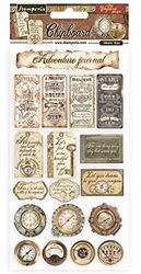 STAMPERIA INTERNATIONAL, KFT Chipboard cm 15 x 30-Lady Vagabond Lifestyle Tickets, Various, 15x30 cm