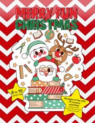Christmas activity book for kids ages 6-10: fun with puzzles, coloring, dot-to-dots, and crafts: 96 pages of holiday activities including mazes, ... the difference, and creative drawing prompts