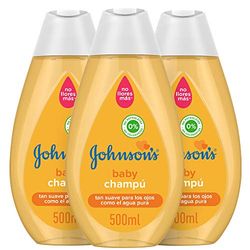 Johnson's Baby, schampo – 3 x 500 ml