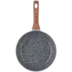 Florina - Poêle en Aluminium MASTER I Diamètre de 24 cm I Poignée Soft-Touch Imitation Bois I Poêle Antiadhésive Universelle I Adaptée pour Plaque à Induction, Gazinière et Plaque Électrique
