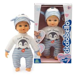 Cicciobello My Love - Poupée Cicciobello de 24 cm de Haut avec Bonnet en Forme de Pingouin, Comprend Une Sucette pour la Naissance, pour Les Enfants à partir de 2 Ans
