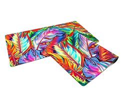 PLAYMATS Muismat – Rainbow Feathers 61 cm x 35,5 cm