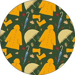 Bonateks, Ronde digitaal bedrukte muismat, antislip onderkant, voor kantoor en thuis, diameter: 22 cm