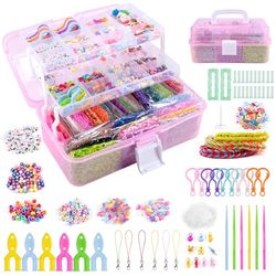 Noa Home Deco Loom Set di 15000 elastici per braccialetto fai da te, accessori, set di elastici colorati con ciondoli e accessori, fai da te, regalo per bambini, ragazzi e ragazze