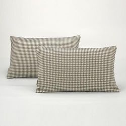 Qutun Lot de 2 taies d'oreiller Bleues 30 x 50 cm