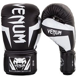 Venum Elite Luvas de boxe, unissexo para adultos, preto/branco, 14 oz