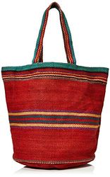 Turtle Bags Borsa da spiaggia rossa, C/fodera di cotone e tasca interna 25 g