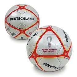 Mondo Leksaker - Fotboll för sömnad FIFA WORLD CUP QATAR 2022 - TYSKLAND - Officiell produkt - storlek 5–400 g - färg vit - 23010