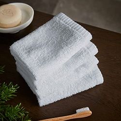 Catherine Lansfield Panno viso in cotone ad asciugatura rapida, confezione da 4, bianco