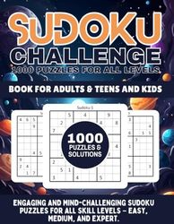 Sudoku Challenge: 1000 Puzzles for All Levels, sudoku puzzle book for adults, large print sudoku book, brain game for adults, expert level sudoku, ... sudoku puzzles, sudoku puzzle for seniors
