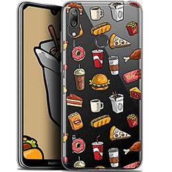 Beschermhoes voor Huawei Y7/Prime/Pro 2019, ultradun Foodie Fast Food