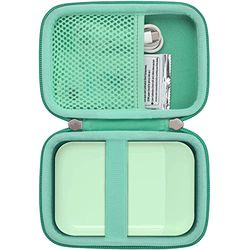 Khanka Custodia Rigida Compatibile con la Stampante Fotografica Portatile Liene 2x3''(Solo Custodia,Verde)