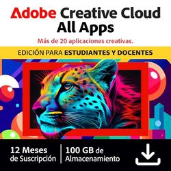 Adobe Creative Cloud | Student Version | 1 Año | PC/Mac | Descarga Digital