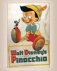 Pinocchio Conscience 40 x 50 cm kanvastryck, polyester, flera färger, 40 x 50 cm