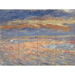 Artery8 Pierre Auguste Renoir solnedgång 1879 eller 1881 målning XL gigantisk panel affisch (8 sektioner)