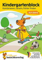 Kindergartenblock - Kombinieren, rätseln, Fehler finden ab 4 Jahre: Bunter Rätselblock ab 4 Jahre, Beschäftigung für Kinder: 609