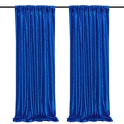 SoarDream Navy Blue Sequin Backdrop 2 Pieces 2ftx8ft Glitter Backdrop Curtains Birthday Party Decoration Photography Backgrounds Fabric Backdrop
