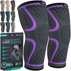 MODVEL Kniebraces voor kniepijn voor dames en heren, set van 2 kniebrace voor kniepijnset, kniebrace compressie mouw, kniebraces voor kniepijn, meniscusscheur, ACL & artritis pijnverlichting