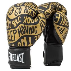 Everlast Unisex – bokshandschoenen voor volwassenen, Spark Glove trainingshandschoen, zwart/goud, 35 ml