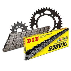 Kettingset DID Alu 520VX3 / 98 Eindeloos zwart voor Ducati SS FE i.e. Carenata 900 ccm Bj. 1991-1998