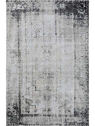 benuta Alfombra, algodón, Negro/Gris, 80 x 165 cm