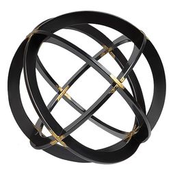 Medium Black & Gold Iron Band sfera decorativa