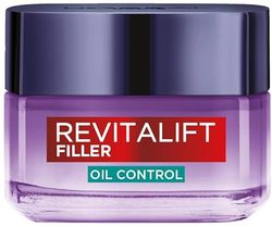L'Oréal Paris Revitalift Filler 8H Oil Control Hyaluronic Gel Cream, Reduces Oiliness & Mattifies Skin, Gel-texture cream, Actively Regulate Sebum & Instantly Replumps Skin, 50ml