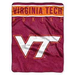 Northwest NCAA Virginia Tech Hokies Unisex-Adult Raschel Throw Blanket, 60" x 80", Basic
