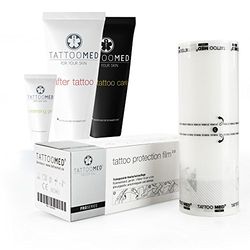 TattooMed Tattoo After Care Pro Kit - Set de Ahorro (Cleansing Gel 25ml, After Tattoo 100ml, Daily Tattoo Care 100ml y Tattoo Protection Film 2.0)