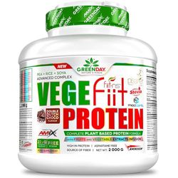 AMIX - Proteína en Polvo - Vegefiit Protein en Formato de 2 kilos - Gran Aporte de Nutrientes - Ayuda a Aumentar la Masa Muscular - Sabor a Doble Chocolate