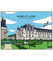 LudoColor - Cuadro de terciopelo para colorear con diseño de castillo de Chenonceau