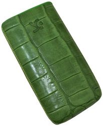 Suncase Originele Smartphone Hoes voor Huawei Ascend Y300 Krokodil Effect Groen