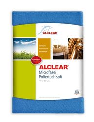 ALCLEAR 950024 Chiffon de Polissage Spécial en Microfibre pour le Nettoyage Parfait des Surfaces Délicates, Objectifs, Bijoux, etc. 40 x 40 cm Bleu