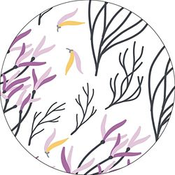 Bonateks, Ronde digitaal bedrukte muismat, antislip onderkant, voor kantoor en thuis, diameter: 22 cm