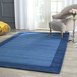 Safavieh, tappeto intrecciato a mano, HIM580A, blu chiaro/blu scuro, 121 x 182 cm