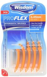 Wisdom Proflex Lot de 4 brossettes interdentaires Orange 0,45 mm