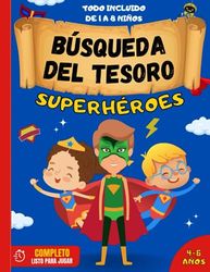 Búsqueda del tesoro de superhéroes: | Fiesta de cumpleaños infantil | Todo incluido Búsqueda del tesoro listo para jugar: Recortar -> Esconder -> ¡Jugar! | Niños y niñas de 4 5 6 años.