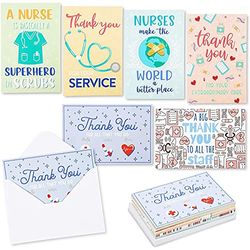 Dank u Kaarten Verpleegkundige Waardering Geschenken 6 Ontwerpen (4 x 6 in 24 Pack)