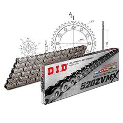 Kettingset DID staal 520ZVM-X / 102 eindeloos voor Honda XL R 350 cc bj. 1985-1988