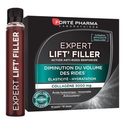 Forté Pharma - Expert Lift-Filler | Complément Alimentaire Anti-Rides - 5000mg de Collagène | 10 shots