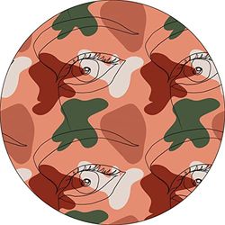 Bonateks, Ronde digitaal bedrukte muismat, antislip onderkant, voor kantoor en thuis, diameter: 22 cm