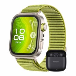 HUAWEI Watch FIT 4 Pro Smartwatch, + Freebuds SE 2 Negro, Cristal de Zafiro y Titanio, Brillo máximo de 3.000 nits, Pago por NFC, Dual –Band GPS, ECG, Deportes al Aire Libre