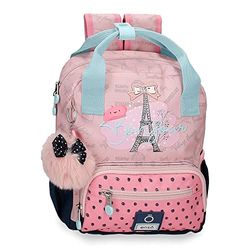 Enso Bonjour rugzak voor kleuterschool, roze, 23 x 28 x 10 cm, polyester, 6,44 l, Roze, Mochila Preescolar, kleuterrugzak