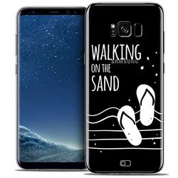 Caseink - fodral för Samsung Galaxy S8 (G950) [Crystal Gel HD Collection Summer Design Walking on The Sand - mjuk - ultratunn - tryckt i Frankrike]